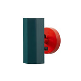 Brim Sconce: Faceted + With Switch + Emerald + Vermilion