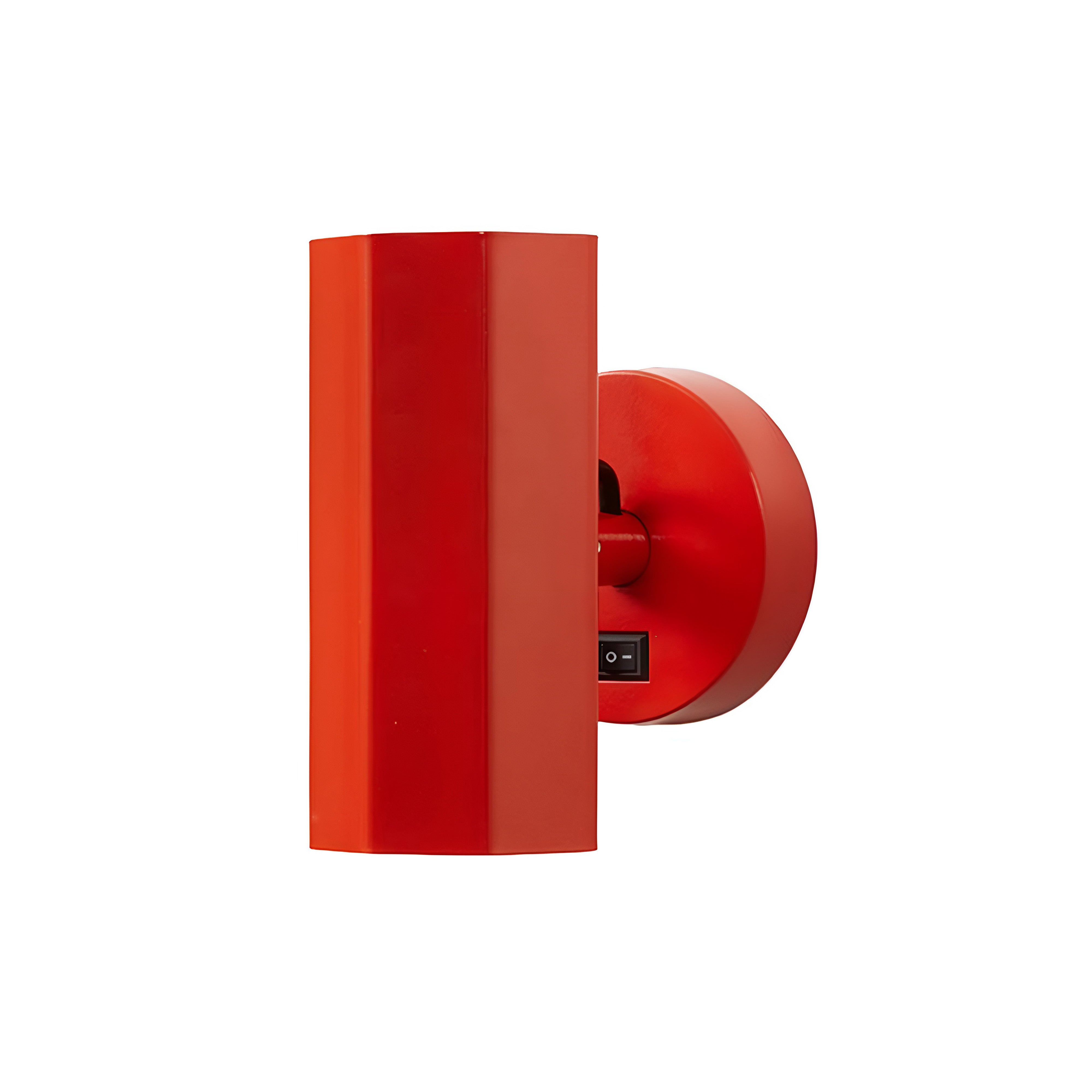 Brim Sconce: Faceted + With Switch + Vermilion