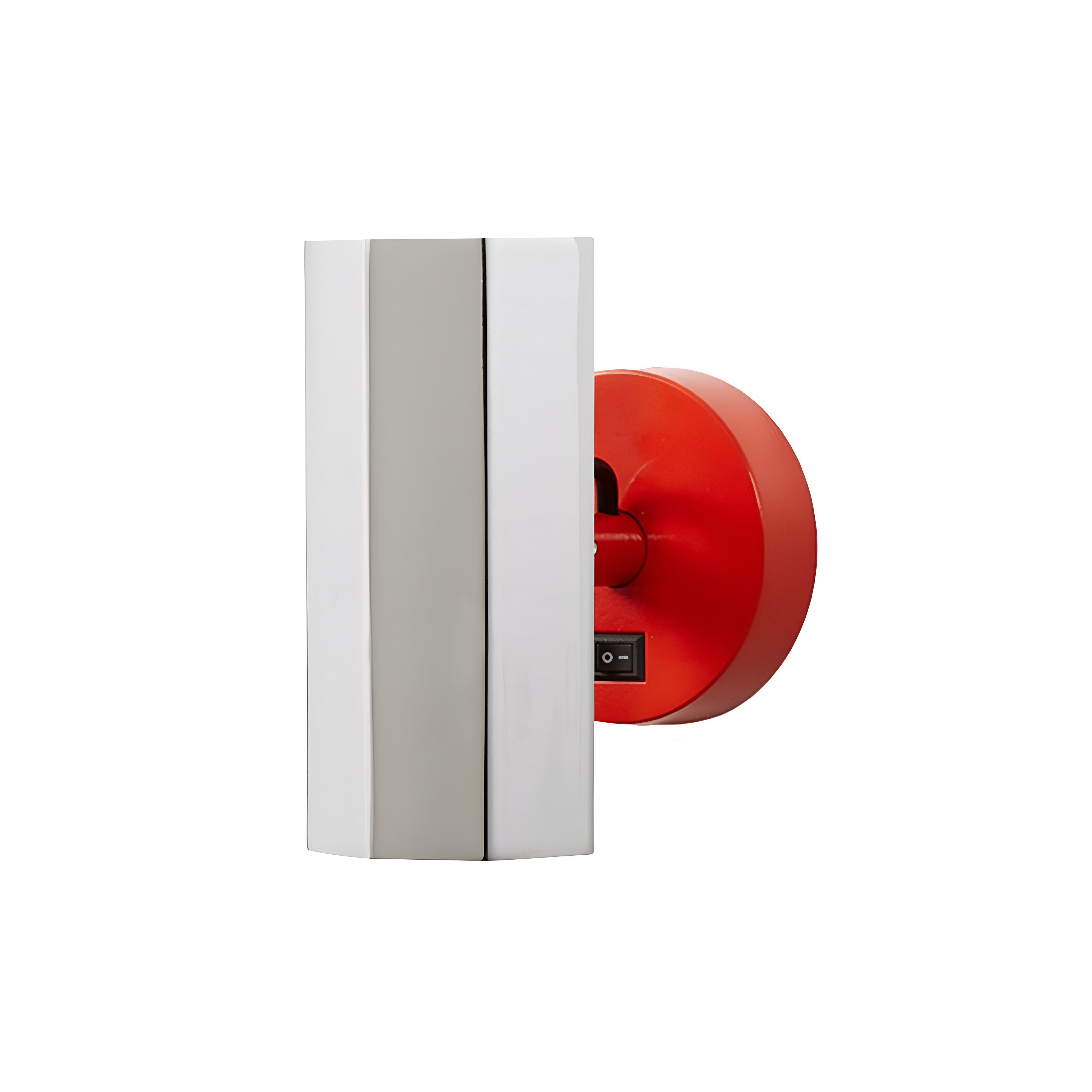 Brim Sconce: Faceted + With Switch + Polished Chrome + Vermilion