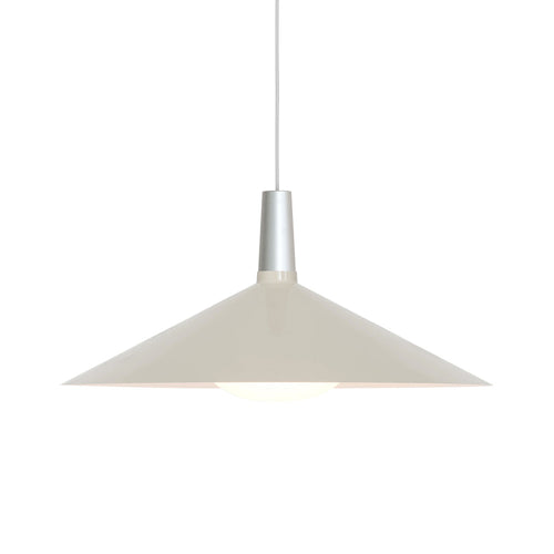 Bower Pendant Light: Large - 23.6 + White + With Oval II