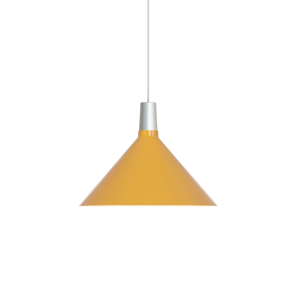 Bower Pendant Light: Medium - 13.8 + Yellow + Without Bulb