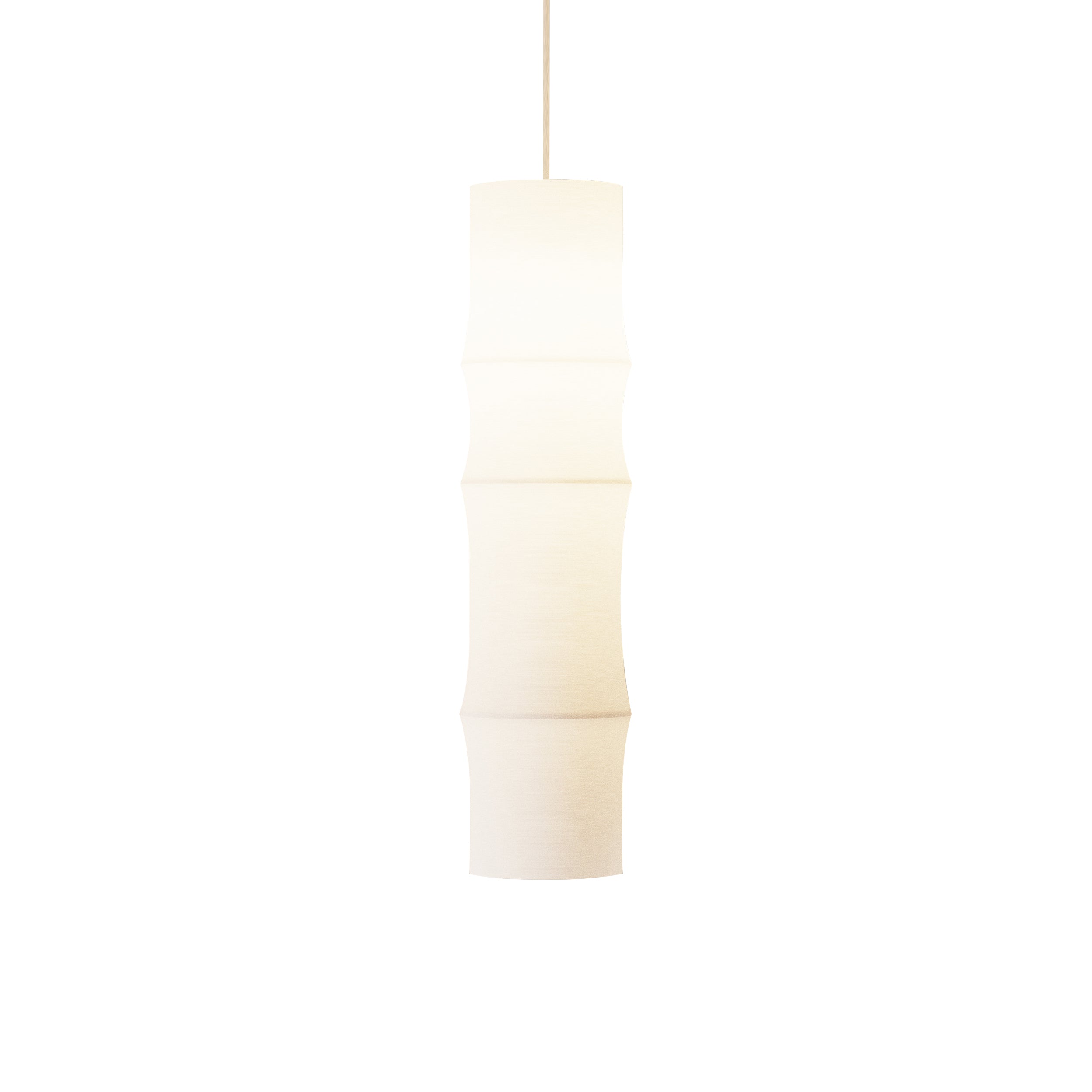 Bamboo Pendant Light: High + White