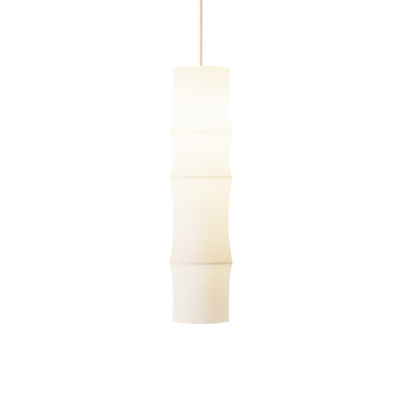 Bamboo Pendant Light: High + White