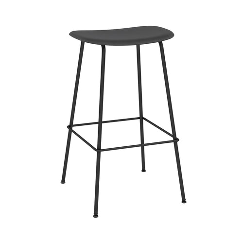 Fiber Bar + Counter Stool: Tube Base + Bar + Black + Anthracite Black