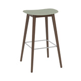 Fiber Bar + Counter Stool: Wood Base + 
Bar + Stained Dark Brown + Dusty Green