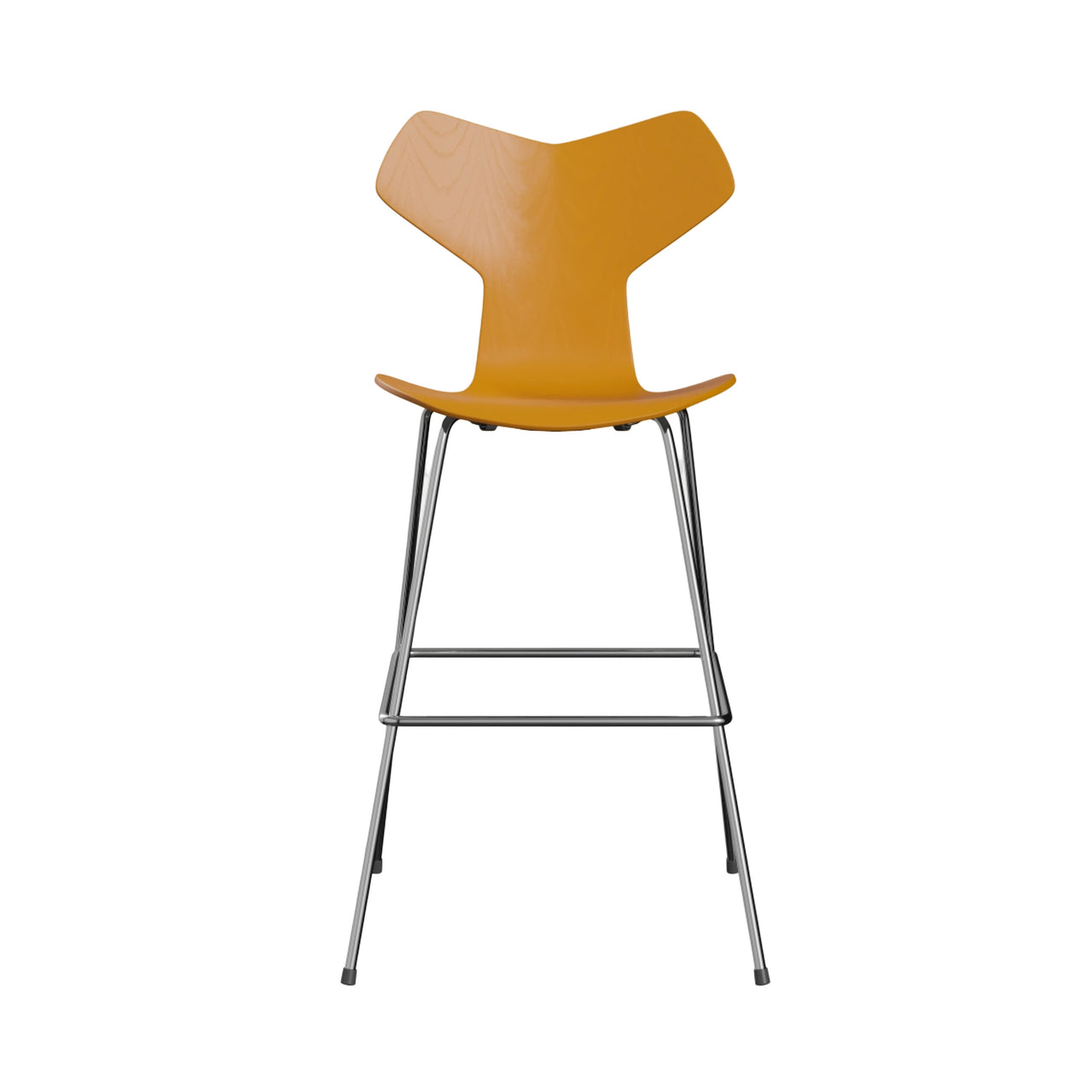 Grand Prix Bar + Counter Stool: Bar + Burnt Yellow Lacquered Veneer