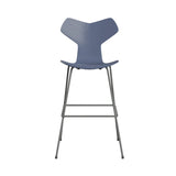 Grand Prix Bar + Counter Stool: Bar + Dusk Blue Lacquered Veneer