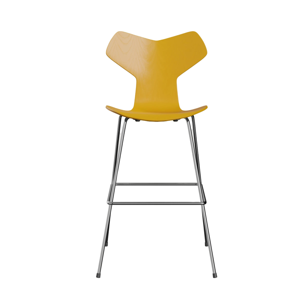 Grand Prix Bar + Counter Stool: Bar + True Yellow Lacquered Veneer