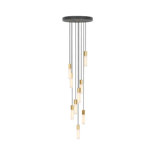 Basalt Nine Pendant: Brass