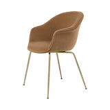 Bat Dining Chair: Conic Base + Fully Upholstered + Antique Brass