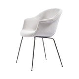 Bat Dining Chair: Conic Base + Fully Upholstered + Black Chrome