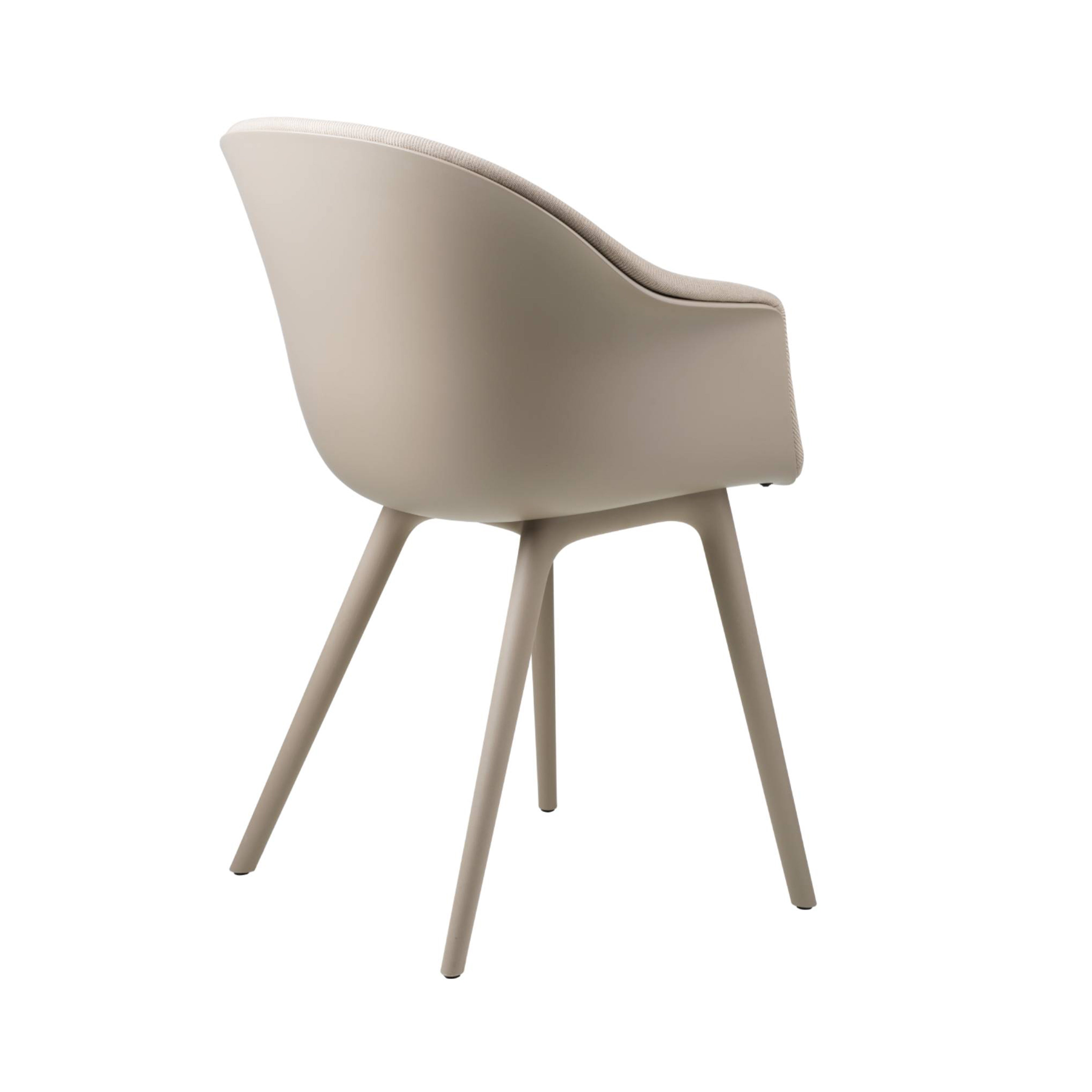 Beetle Dining Chair: Plastic Base + Front Upholstered