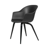 Bat Dining Chair: Black + Black Stained Beech