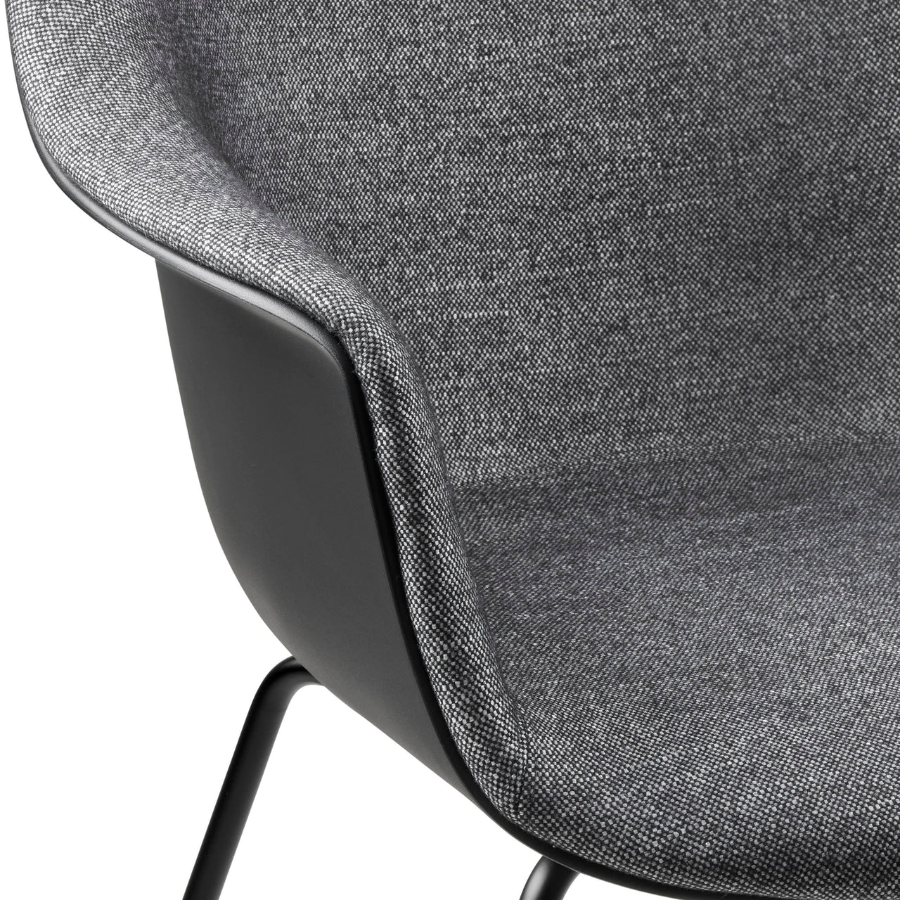 Bat Dining Chair: Conic Base + Front Upholstered + DI