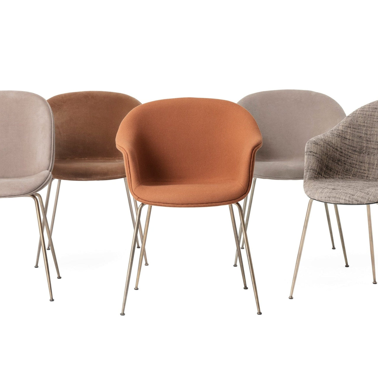 Bat Dining Chair: Conic Base + Fully Upholstered + LS