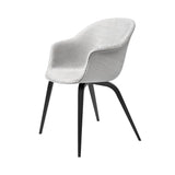 Bat Dining Chair: Wood Base + Fully Upholstered + Black Stained Beech
