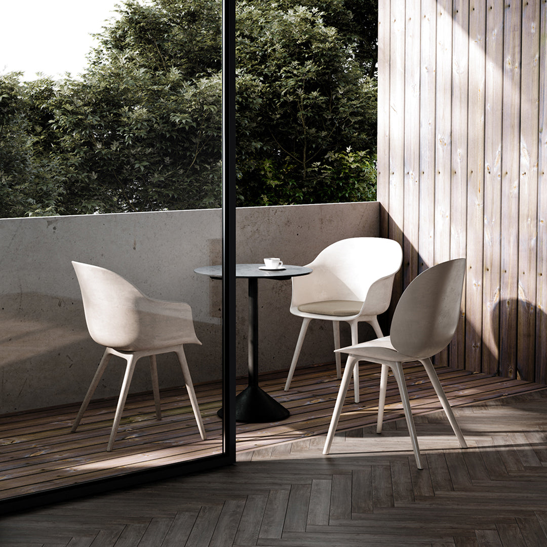 Bat Outdoor Dining Chair: Plastic Base + LS