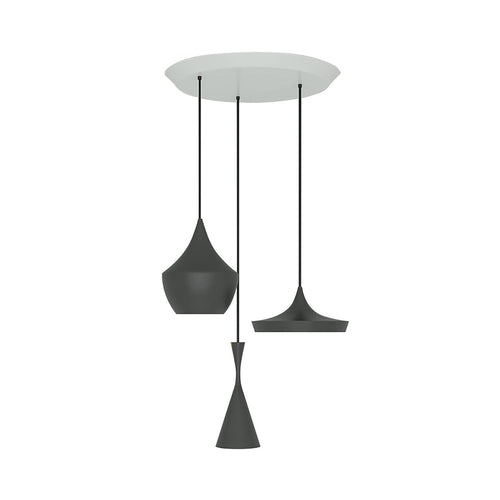 Beat Trio Round Pendant System: Black