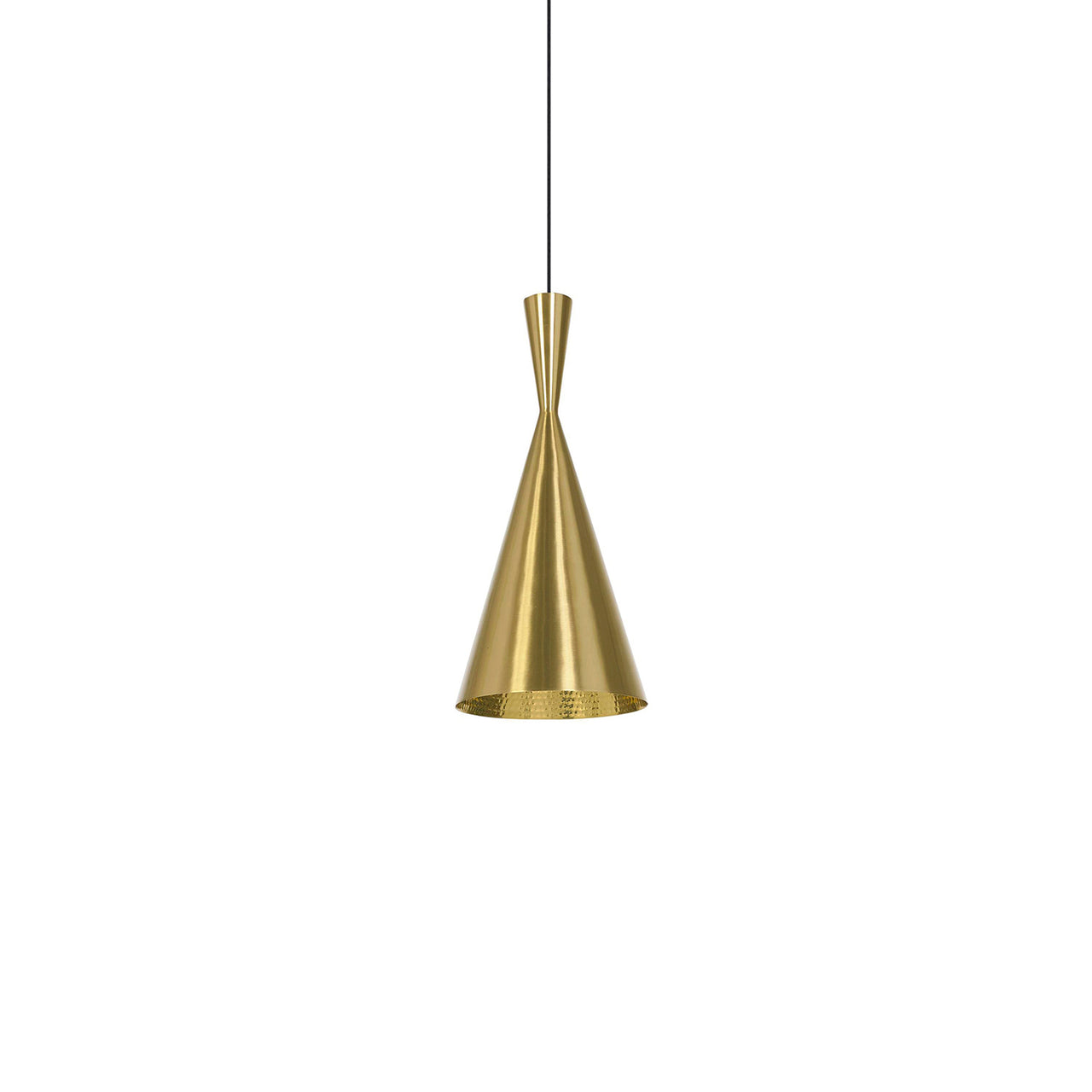 Beat Tall Pendant: Brass