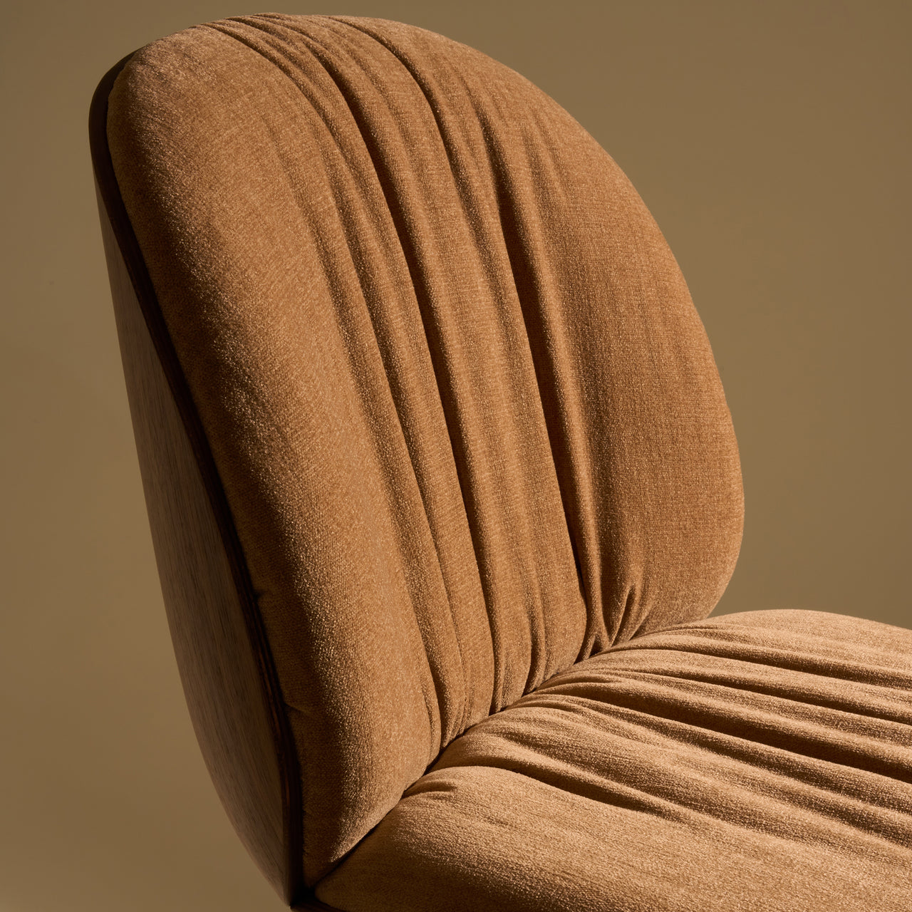 Beetle Soft Dining Chair: Conic Base + Front Upholstered