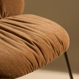 Beetle Soft Dining Chair: Conic Base + Front Upholstered