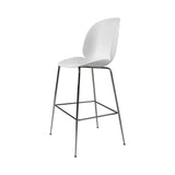 Beetle Bar + Counter Chair: Bar + Alabaster White + Black Chrome