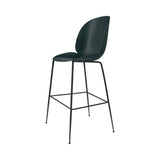 Beetle Bar + Counter Chair: Felt Glides + Bar + Dark Green + Black Matt