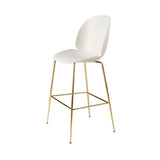 Beetle Bar + Counter Chair: Bar + Alabaster White + Brass Semi Matt