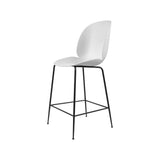 Beetle Bar + Counter Chair: Felt Glides + Counter + Alabaster White + Black Matt
