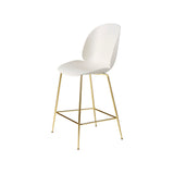 Beetle Bar + Counter Chair: Counter + Alabaster White + Brass Semi Matt