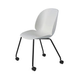 Beetle Meeting Chair: 4 Legs with Castors + Lunar Grey