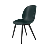 Beetle Dining Chair: Plastic Base + Dark Green + Black