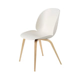 Beetle Dining Chair: Wood Base + Alabaster White + Oak