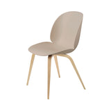 Beetle Dining Chair: Wood Base + New Beige + Oak