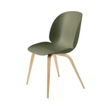 Beetle Dining Chair: Wood Base + Fern Green + Oak