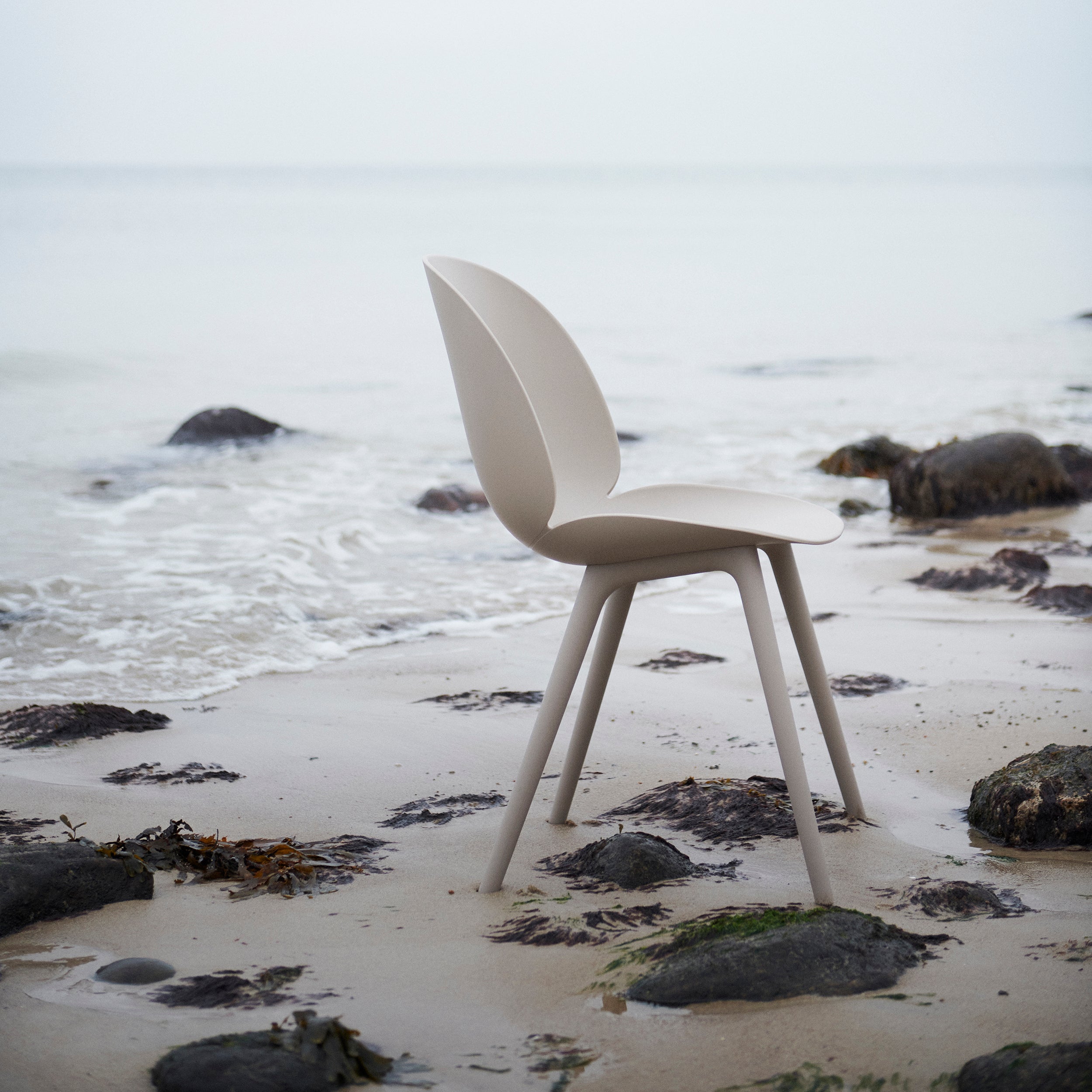 Beetle Outdoor Dining Chair: Plastic Base