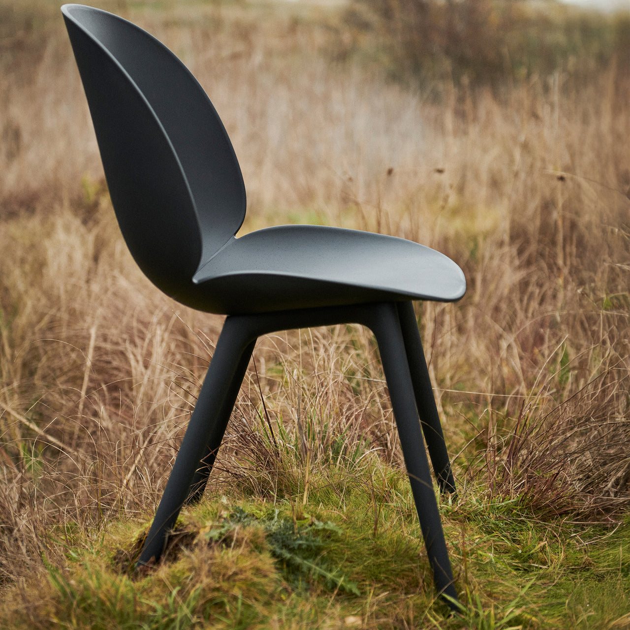 Beetle Outdoor Dining Chair: Plastic Base