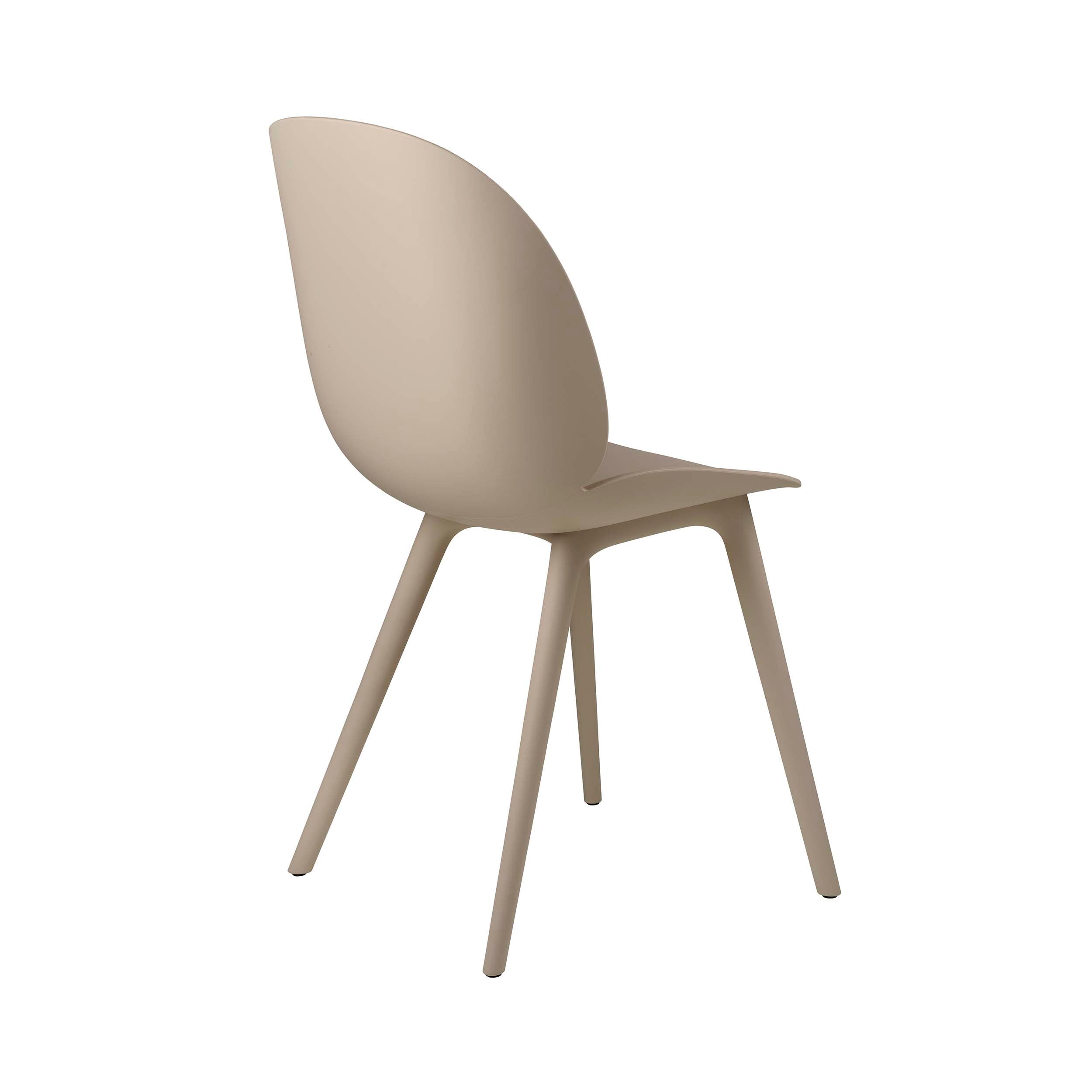 Beetle Outdoor Dining Chair: Plastic Base + New Beige + Without Cushion