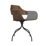 Showtime Chair with Swivel Base: Seat + Armrest Upholstered + Anthracite Grey