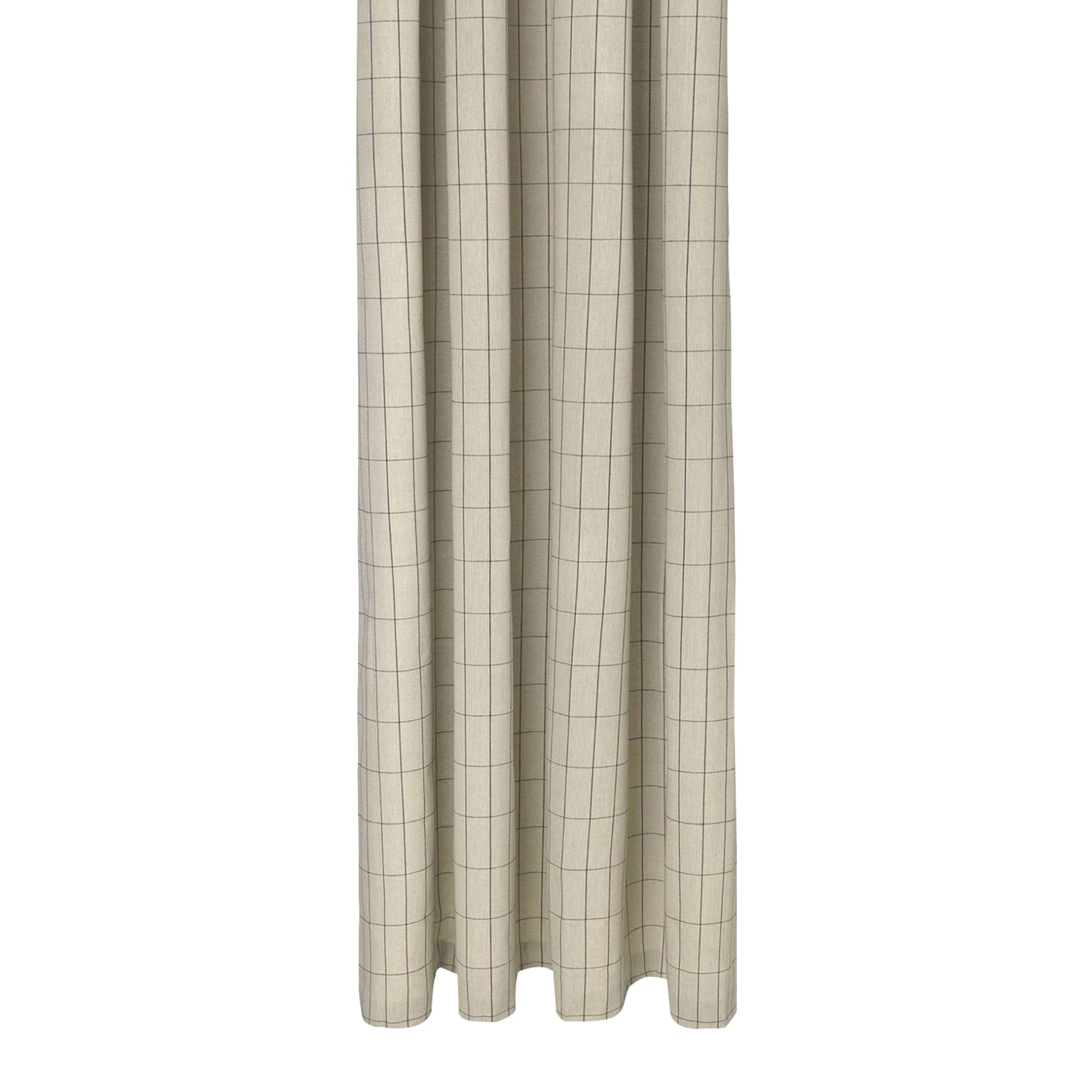 Chambray Shower Curtain: Beige Grid