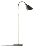 Bellevue Floor Lamp AJ7: Stone Grey + Bronzed Brass