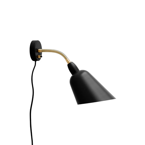 Bellevue Wall Light AJ9: Black + Brass
