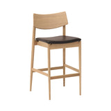 Bellustar Tokyo Bar Stool A-BS03: Upholstered + Pure Oak