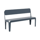 Bended Bench: Grey Blue + With Backrest