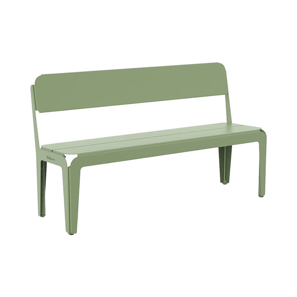 Bended Bench: Pale Green + With Backrest