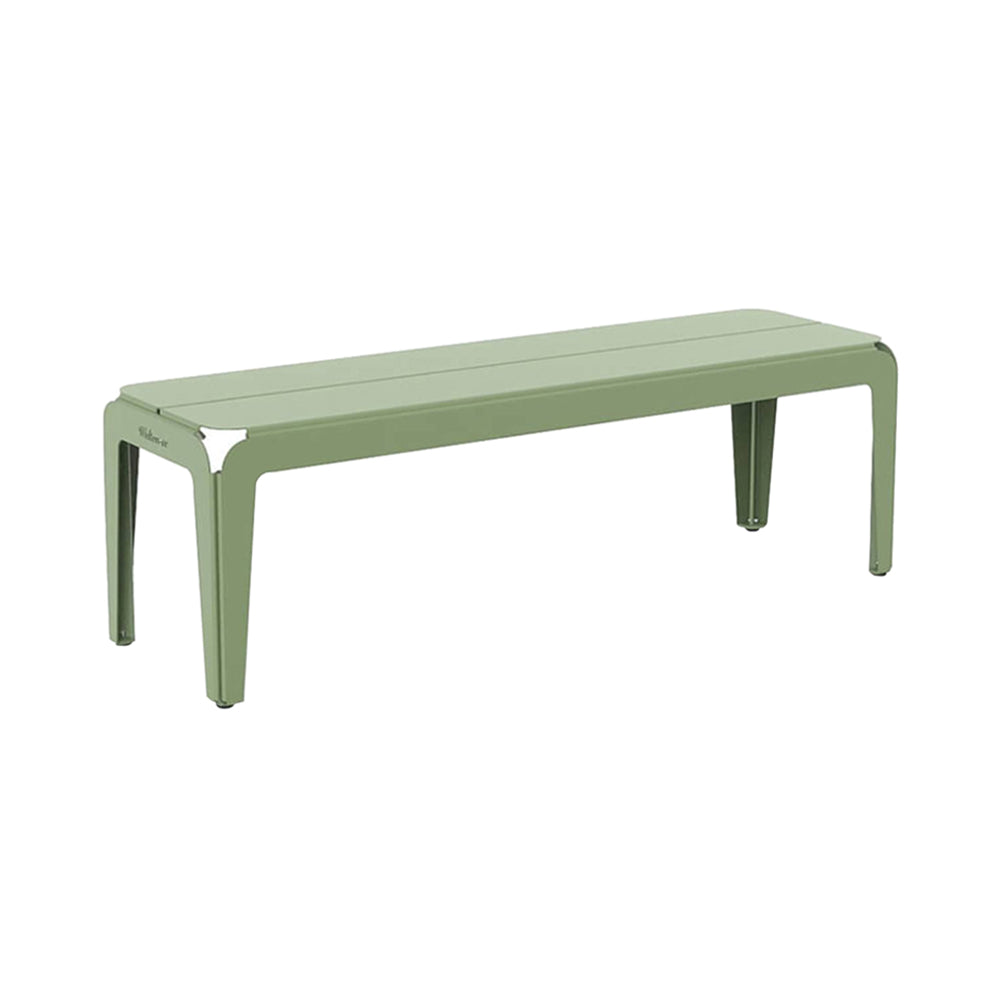 Bended Bench: Pale Green + Without Backrest