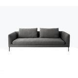 Delta 210 Sofa: Black Nickel