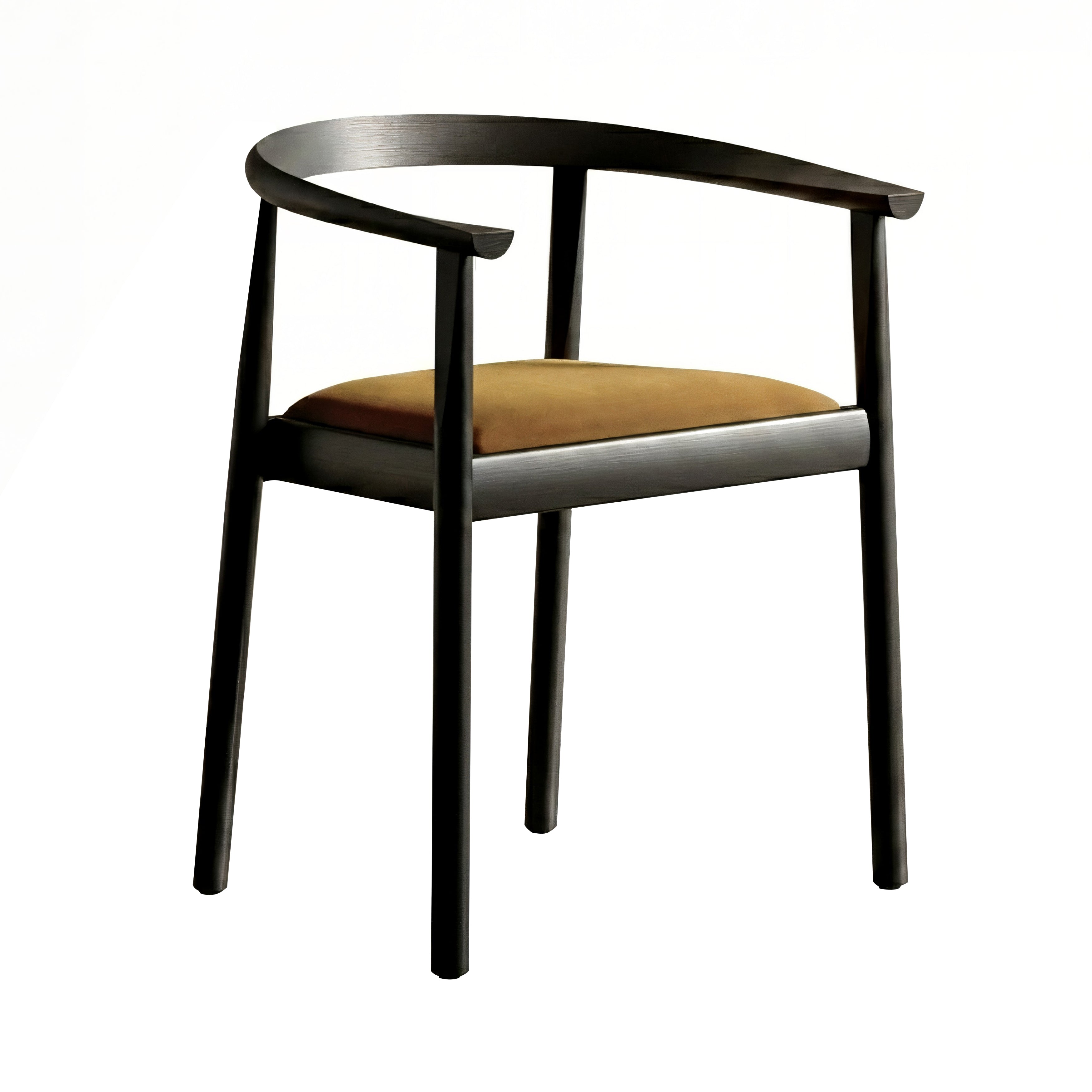 Tokyo Chair: Seat Upholstered + Black Ash