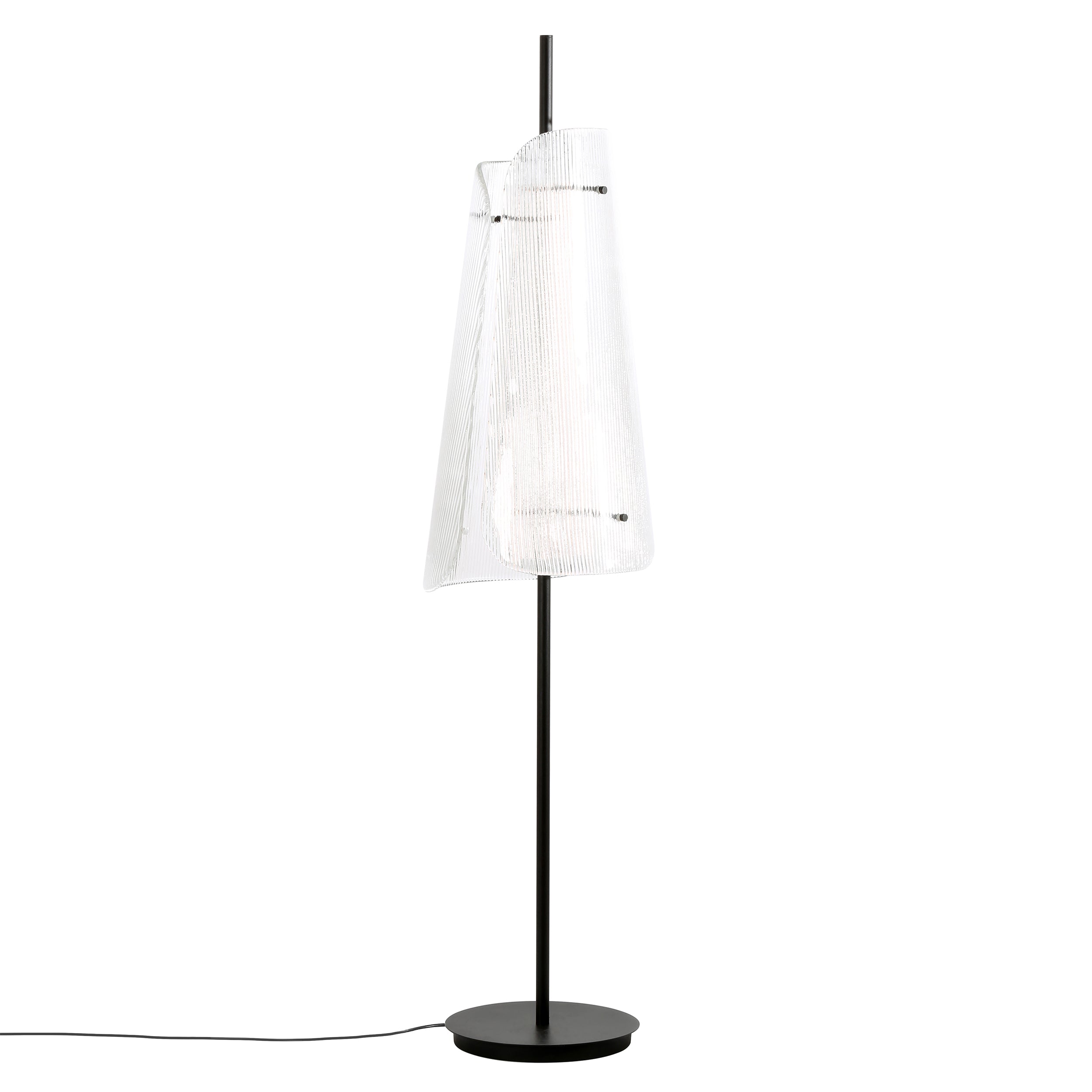 Bent Floor Lamp: Transparent