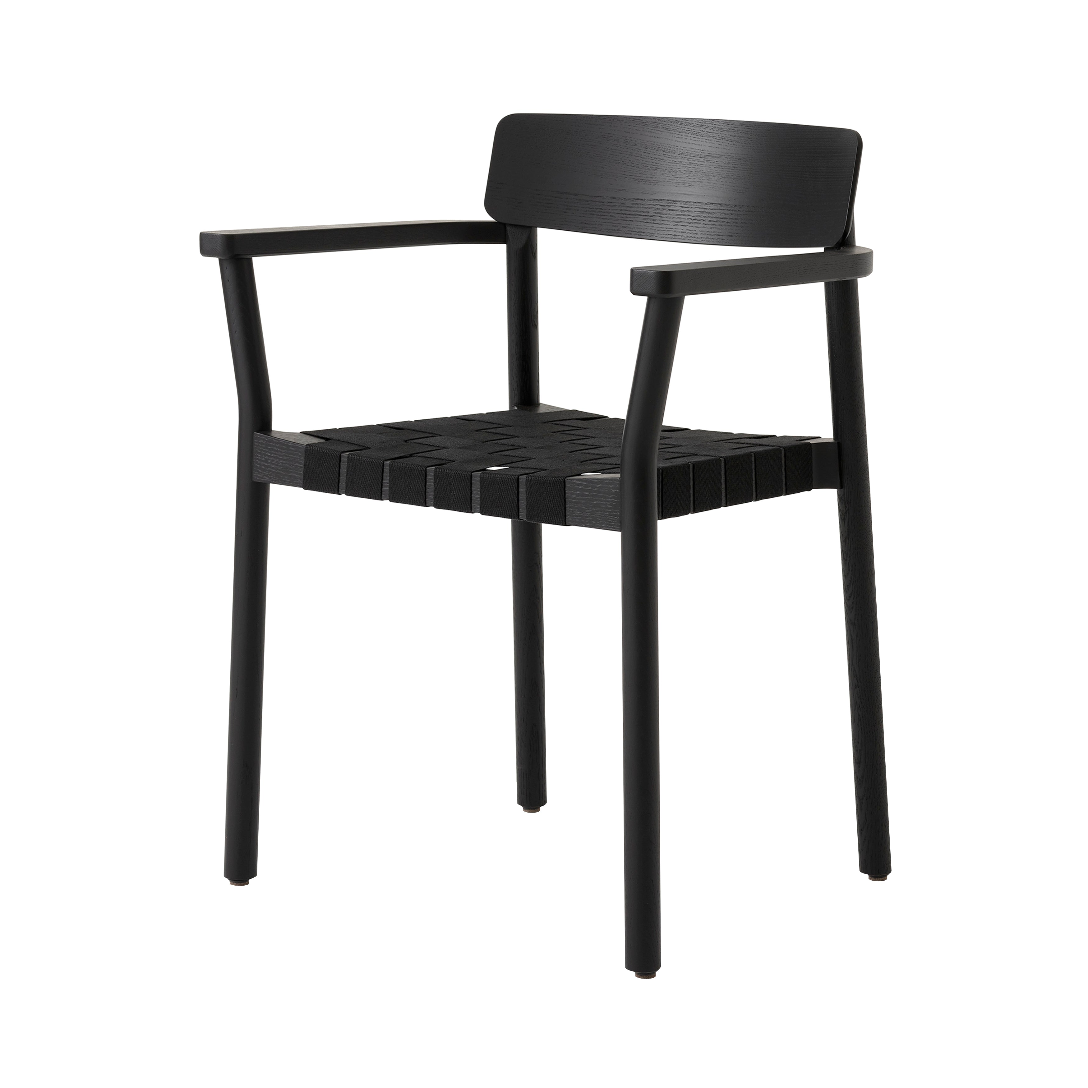 Betty Stacking Armchair TK9: Set of 2 + Black Lacquered Ash + Black